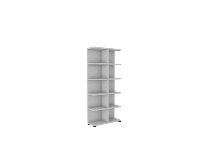 Masseno Bücherregal Duomo 83,2x29,7x184 cm, Regal Grau, 83.2x184x29.7 cm, Wohnzimmer, Regale, Bücherregale