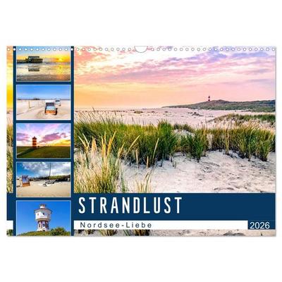 Strandlust Nordsee-Liebe (Wandkalender 2026 DIN A3 quer), CALVENDO Monatskalender