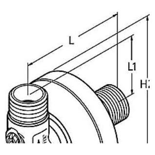 Broen Ballofix vinkelløbende 1/2" uden greb og kontraventil - med roset (5708537317077)
