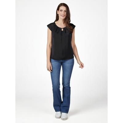 Blusentop "Hermann Lange Top", Damen, Gr. 52, schwarz, 100% Polyester, SELECT BY HERMANN LANGE, Blusen Blusentop