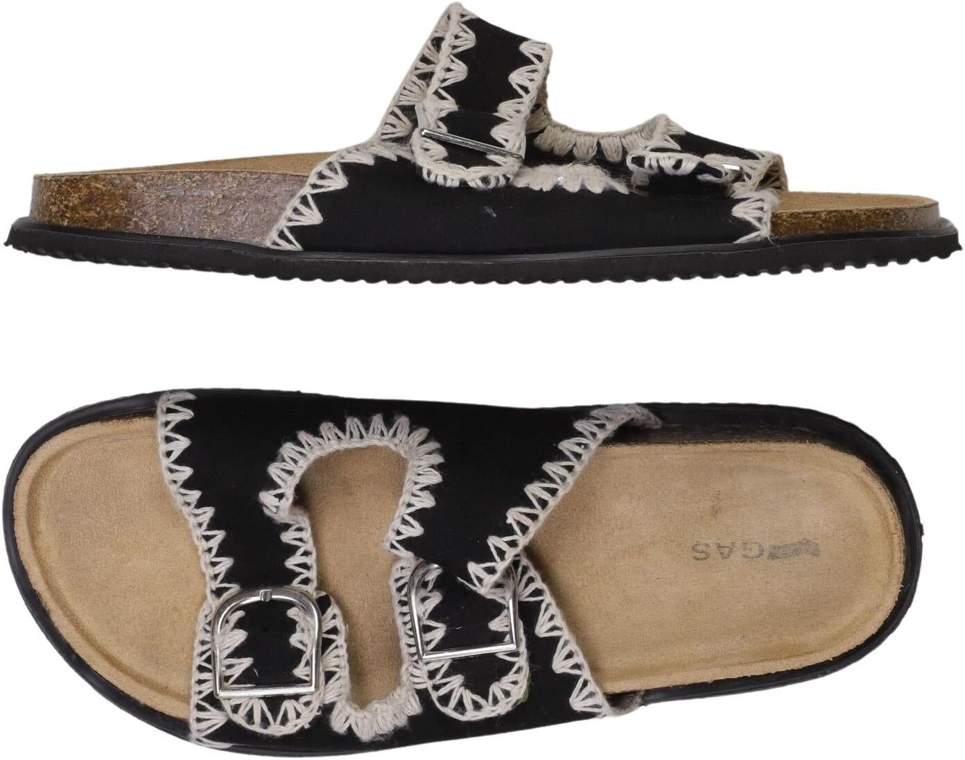 GAS Damen Sandalen, Schwarz, Gr. EU 39.5, kein / Etikett - Second Hand