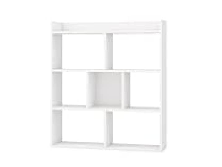 Helloshop26 Bibliothèque Ouverte à 7 Cubes 80 x 20 x 90 cm Support de Rangement Moderne et élégant en Bois Blanc 20_0018513