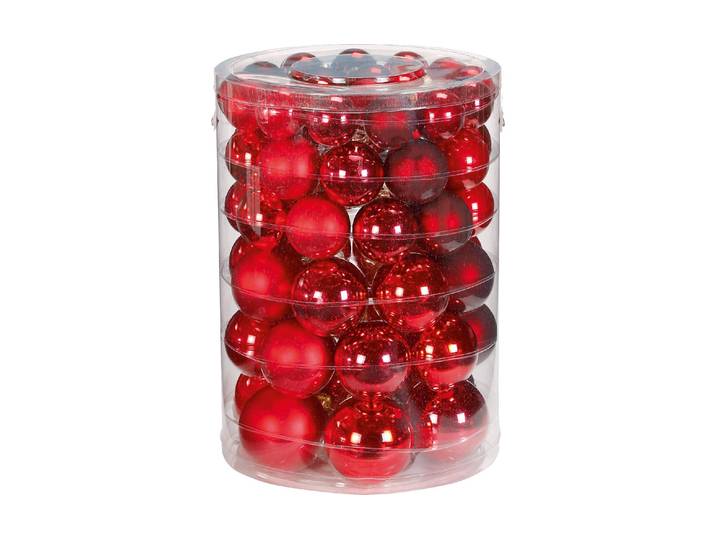 Weihnachtsbaumkugel DECOR , rot, Glas, Weihnachtsbaumkugeln, Weihnachtsbaumkugel