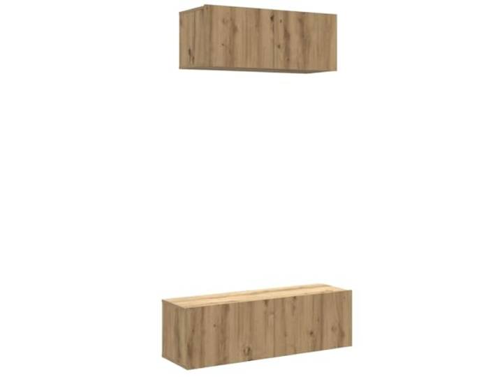 LMTYOENFG 2-TLG. TV-Schrank-Set Wandmontage Artisan-Eiche Holzwerkstoff Platzsparende Hängeboards für Wohnzimmer und Schlafzimmer mit reichlich Stauraum für Receiver, Bücher und Dekoration.
