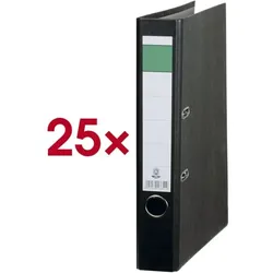 OTTO Office 25x Ordner schmal Format DIN A4 schwarz, 5.2x28.5 cm