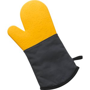 Lurch Ofenhandschuh UV ProTech lemonade, 70247, gelb, bis 240°C hitzebeständig, aus Baumwolle & Silikon, rutschfest