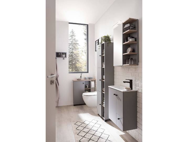 Meuble bas Lugo 71 x 77 x 17cm Gris/Gris