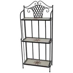 Siena Garden 875328 Regal Stella 143x62 cm Gestell Eisen / Mosaik-Optik