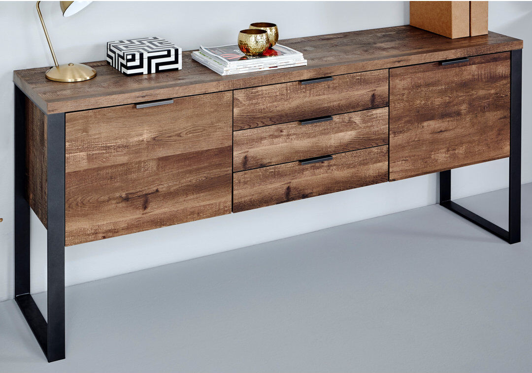 Mercury Apogee 180 cm W Sideboard Vintage Oak 76cm H X 180cm W X 39.5cm D