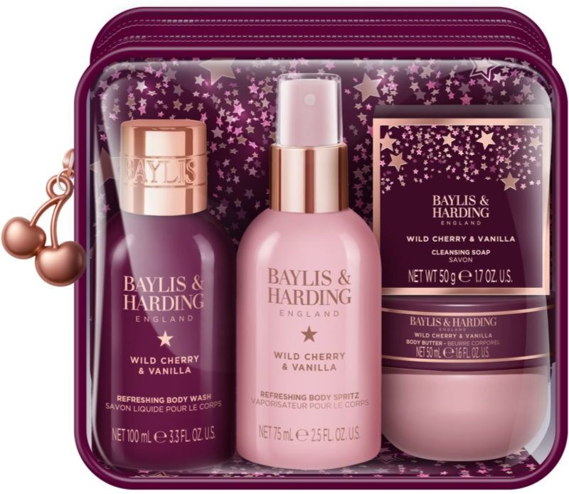 Baylis & Harding Wild Cherry & Vanilla gift set for travelling