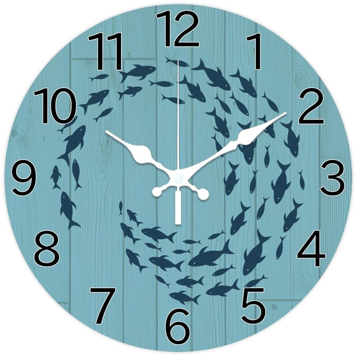 Wandklok met cartoon vispatroon, 30 cm