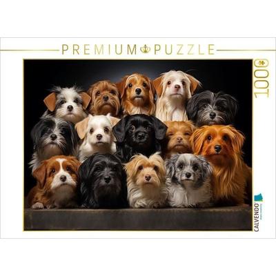 CALVENDO Puzzle Viele kleine Hunde auf einem Bild | 1000 Teile Lege-Größe 64x48cm Foto-Puzzle für glückliche Stunden
