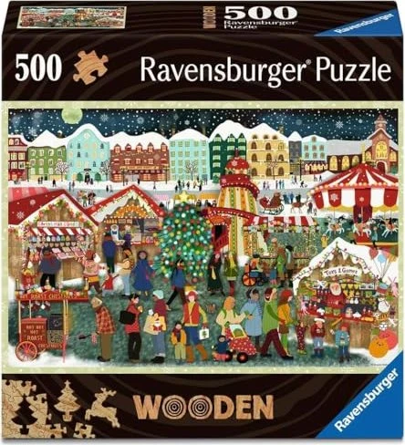 Ravensburger Wodden Puzzle - Weihnachtsmarkt (500 Teile)