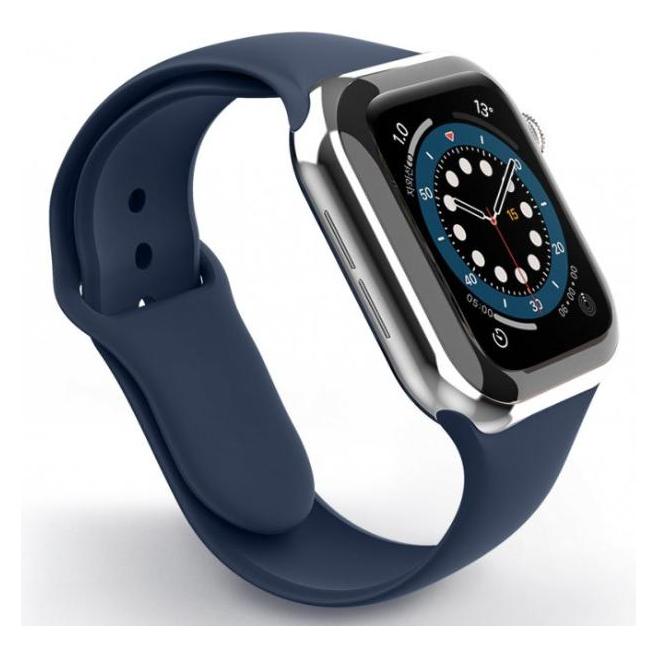 Swissten Silicone band for apple watch 38-40 mm navy (38 mm, 40 mm, Silikon) (46000103)