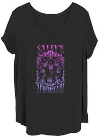 Plus Size Women's Sallys Dark Apothecary V-Neck T-Shirt by Mad Engine in Black (Size 1X (14-16))