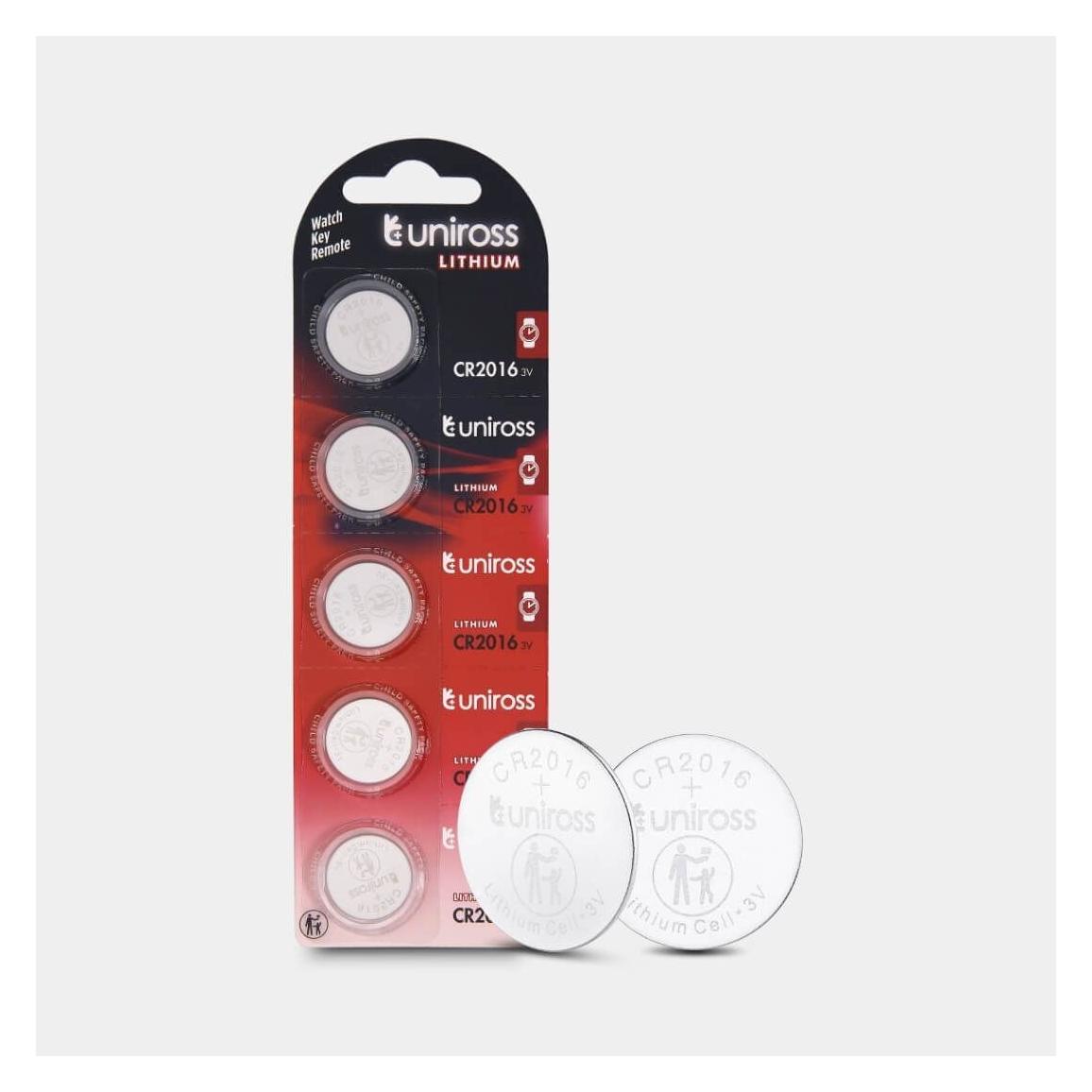Uniross Lithium Button CR2016 3V - SP5 (5 Stk., CR2016) (U5CR2016)
