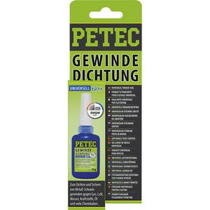 PETEC Dichtmasse Gewindedichtung, 15ml, für Gewinde, blau, wasserdicht, hitzebständig