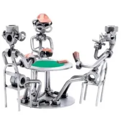 Hinz & Kunst, Deko Figuren + Skulpturen, 602 - Figur "Pokerrunde"