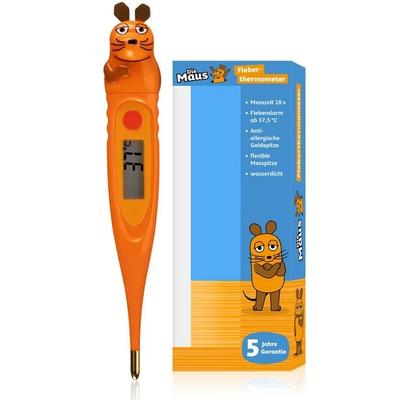 Bresser 10238 - DieMaus, Kinder-Fieberthermometer im Maus-3D-Design, digital, wasserdicht