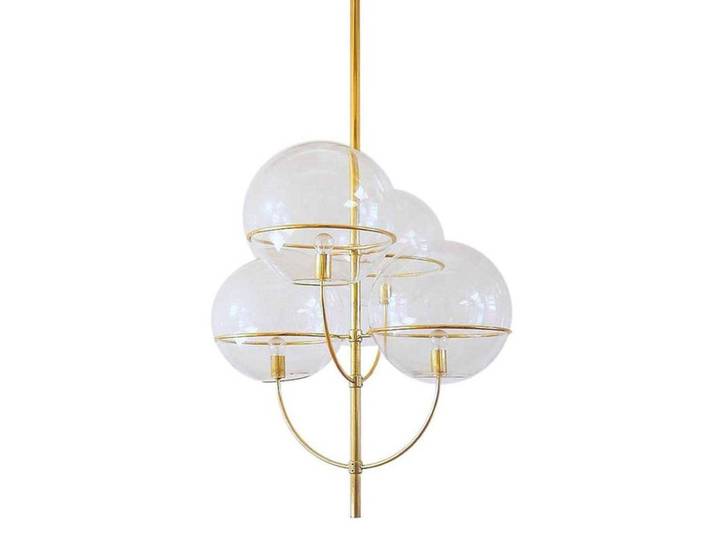 OLUCE lampe à suspension LYNDON (Or - verre et métal)