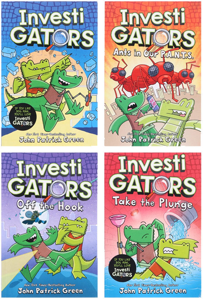 Macmillan Children's Books InvestiGators Series 4 Books Collection Set by John Patrick Green - Paperback - Ages 7-9 - Hilarious Comic Adventure Books for Kids