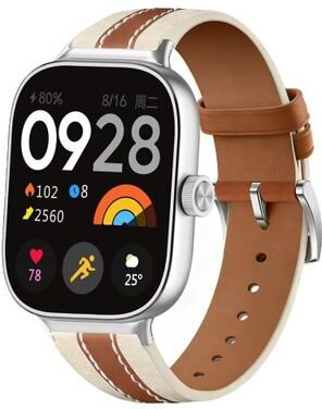 Everyday Crate Xiaomi Band 10 Pro Redmi Watch 6 5 Genuine Leather Watch Band Color Block Saddle Strap brown