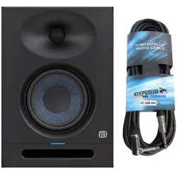 PreSonus Eris Studio 5 Monitor-Box mit Klinkenkabel (Aktiv, 1 Stk., 1x 80 W), Monitor Lautsprecher, Schwarz