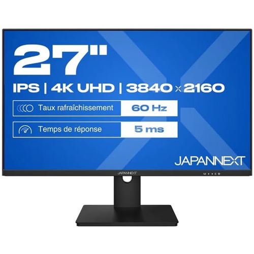 27" (68,58cm) JAPANNEXT JN-IPS270UHD60F schwarz 3840x2160 1x DisplayPort 1.2 / 1xHDMI 2.0 / 2xHDMI 1.4