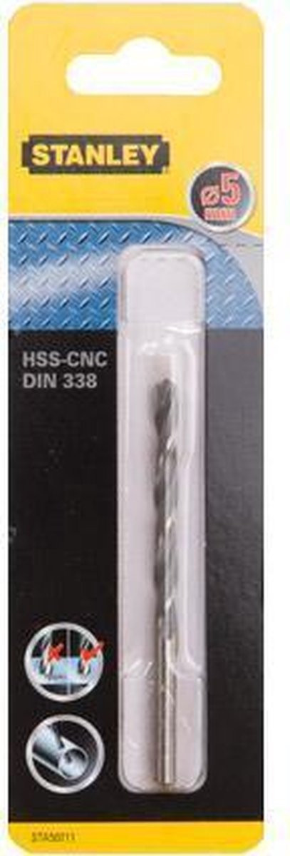 Stanley metaalboor 5 mm HSS-CNC STA50711
