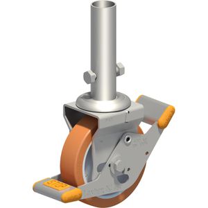 Layher Gerüst-Rolle 1303.150, Tragkraft 400kg, Lenkrolle, 150mm Ø, aus Polyurethan