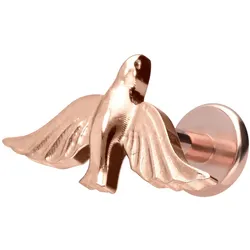 Titan Labret mit Innengewinde TAUBE