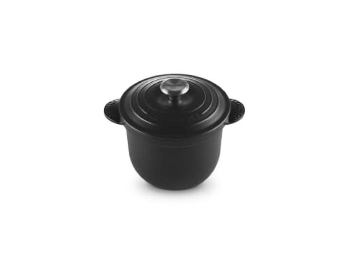 Le Creuset Cocotte Every aus Gusseisen mit Poteriedeckel, 18 cm, 2 Liter, Schwarz matt, 41110180000460