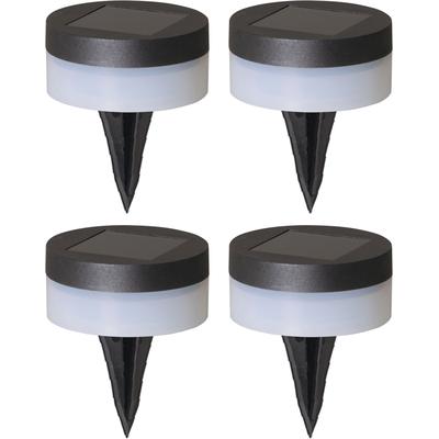 Gartenleuchte LUXFORM "Solar-Erdspießleuchten - Avignon - 4 St - LED", schwarz, 3 Stk., Leuchten, Gartenleuchte, Ganzjährig Solar