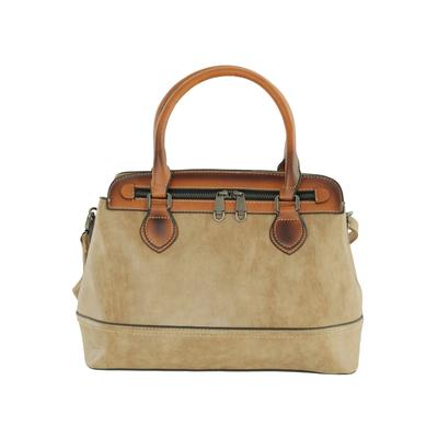 Henkeltasche HARPA "VALERA", Damen, Gr. B/H/T: 14cm x 26cm x 34cm, sand, Kunstfaser, mehrfarbig, Taschen, mit zwei Hauptfächern und Handyfach