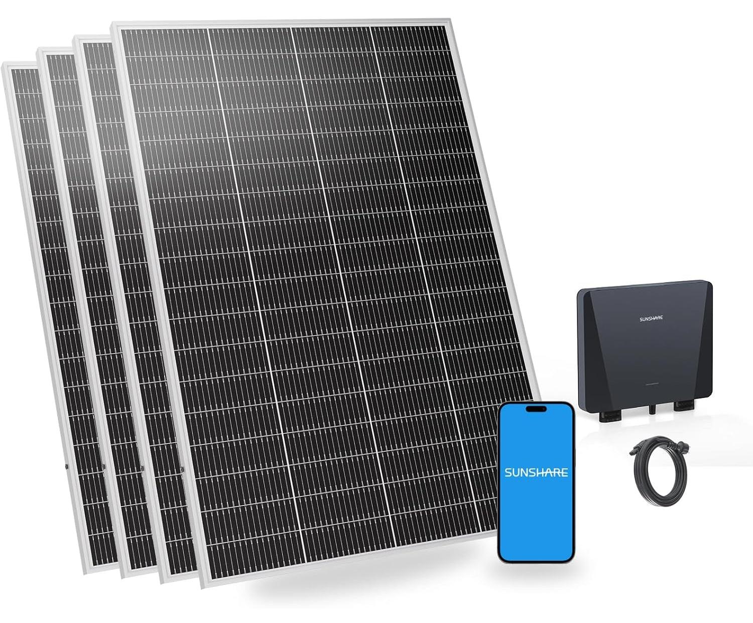 SUNSHARE Ray Lite 800 W PV-Anlage mit Solar Panel und Smart Mikro-Wechselrichter