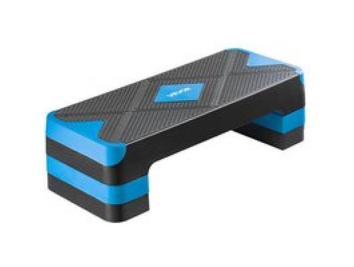 VEVOR Aerobic Steppbrett höhenverstellbares Trainingsbrett (10,16-20,32 cm) Stepper Fitness mit 250 kg Tragfähigkeit rutschfeste Oberflächenbank für Heim-Fitnessstudio Cardio-Krafttraining Blau