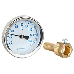 Solar Thermometer 63 mm G 1/2" B, 0-160°C "blau"
