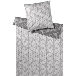 Elegante Jacquard-Satin Bettwäsche »Classic Triangel« 2213-09 Bettwäsche 155x220 cm / 80x80 cm