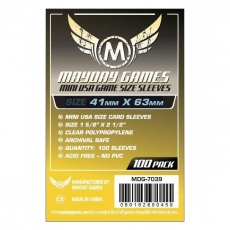 Mayday Games Mini USA Game Card Sleeves (100 Stück) 41x63mm - 7039 - Kartenhüllen 293207