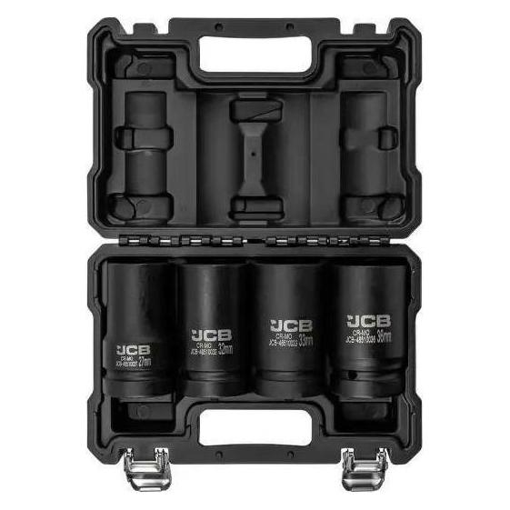 JCB Schlagschrauber-Steckschlüsselsatz, lang, 4-teilig, 1 Sechskant. (27 mm, 36 mm) (61761406)