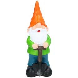 Arti Casa, Aussendekoration, Gartenfigur Wichtel Orange Mütze 26,5cm