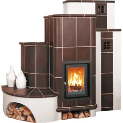 Kachelofen 5/98.1 9 kW - schoko - Premio - Bank links