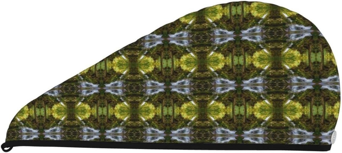 Super absorberende haardroger handdoek haarkap in zwart - 64 x 36 cm