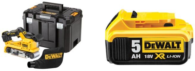 Set DeWalt Akku-Bandschleifer, 18V, Basisversion + Ersatz-Akku DCB184-XJ