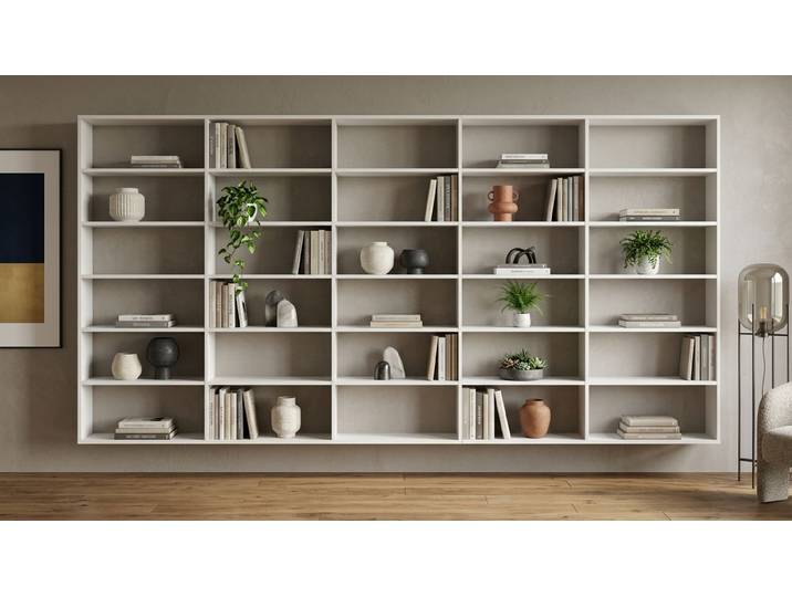 Grande étagère suspendue Mélaminé premium Blanc alpin