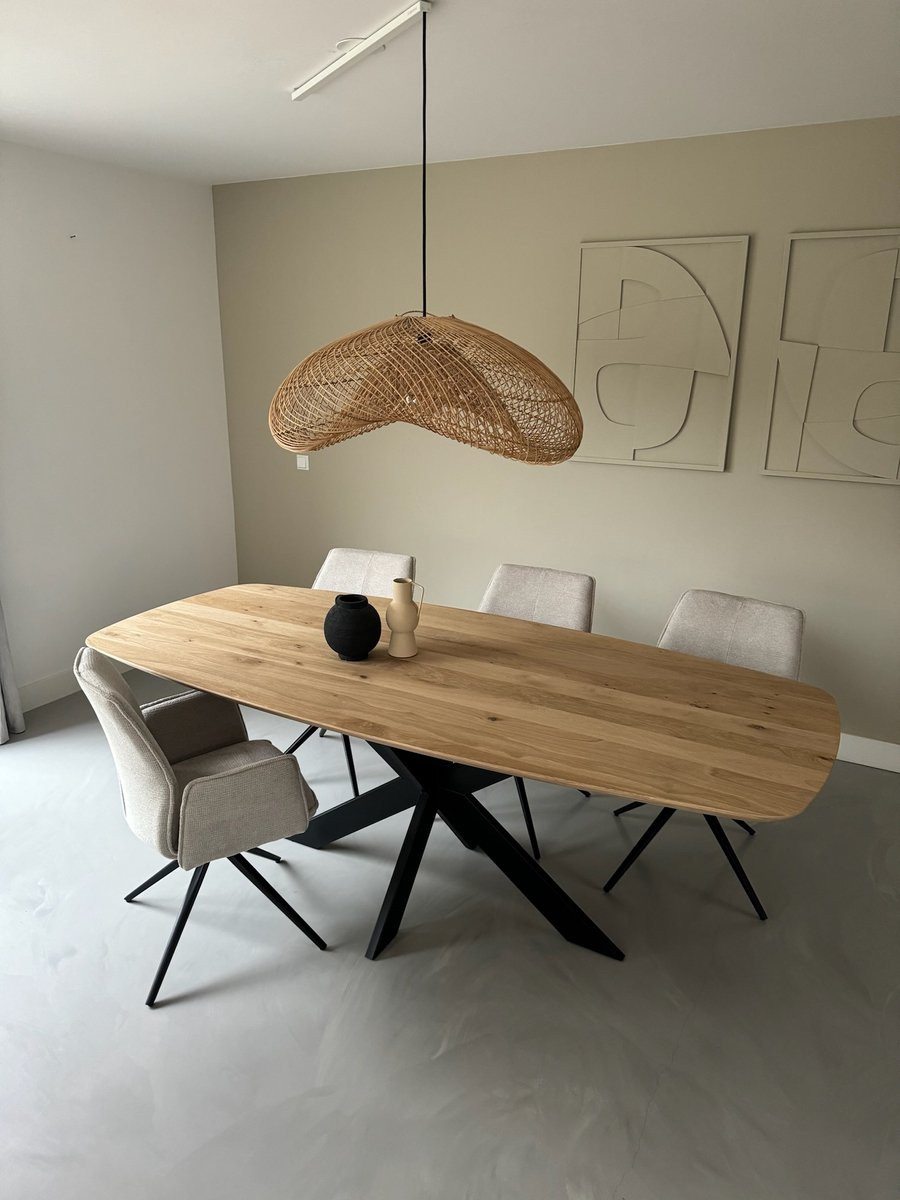 Lok Living Eiken Tafel Deens Ovaal - Natuur Mat Gelakt - 160 cm