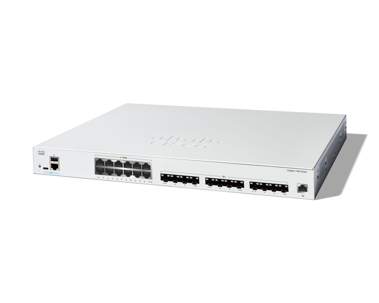 Cisco Catalyst 1300-24XTS Managed Switch, 12 Ports 10G-Kupfer, 12 x 10GE-SFP+ (C1300-24XTS)