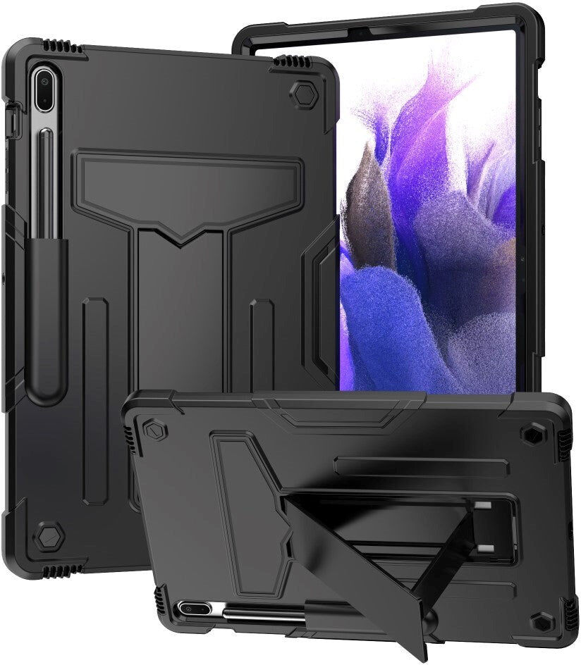 INCOVER Samsung Galaxy Tab S7 FE Håndværker Cover m. Stander - Sort