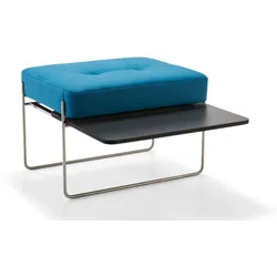 Beistelltisch und Hocker eckig blau