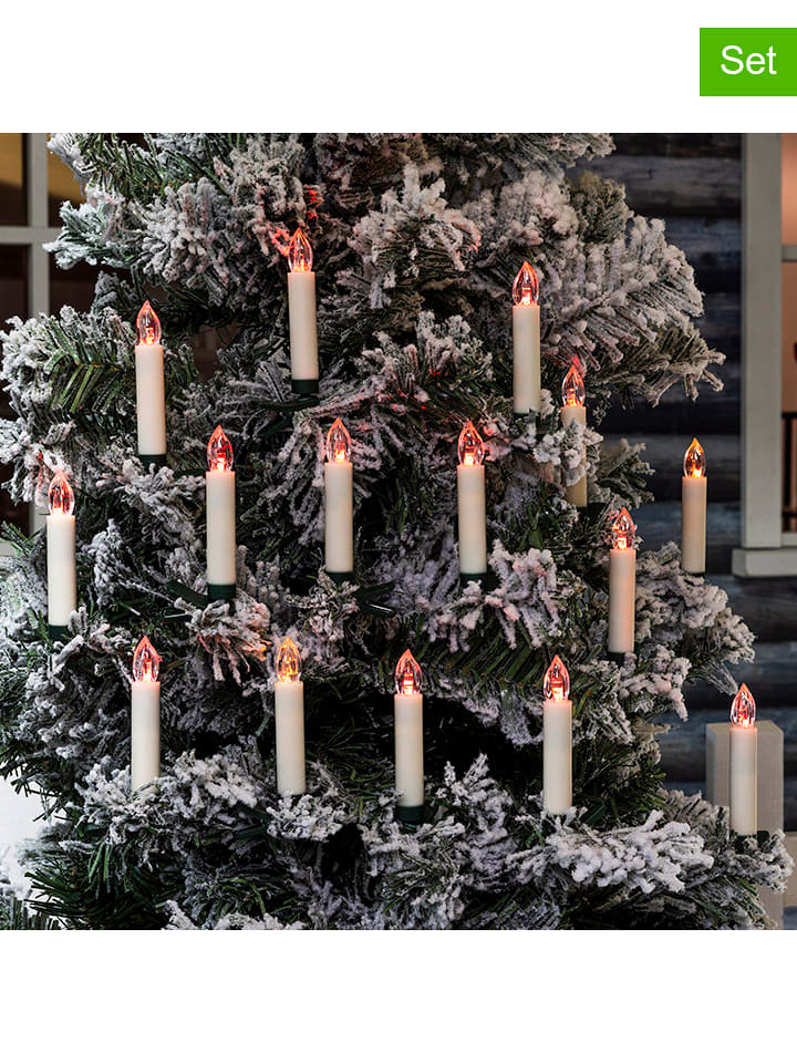 Hollybell 15er-Set: Kabellose LED-Baumkerzen in Bunt - (H)10,5 x Ø 1,5 cm - onesize